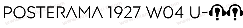Posterama 1927 W04 U字体转换
